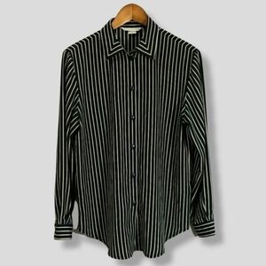 Bianca Nygard Women's Blouse Stripped Button Down Long Sleeve